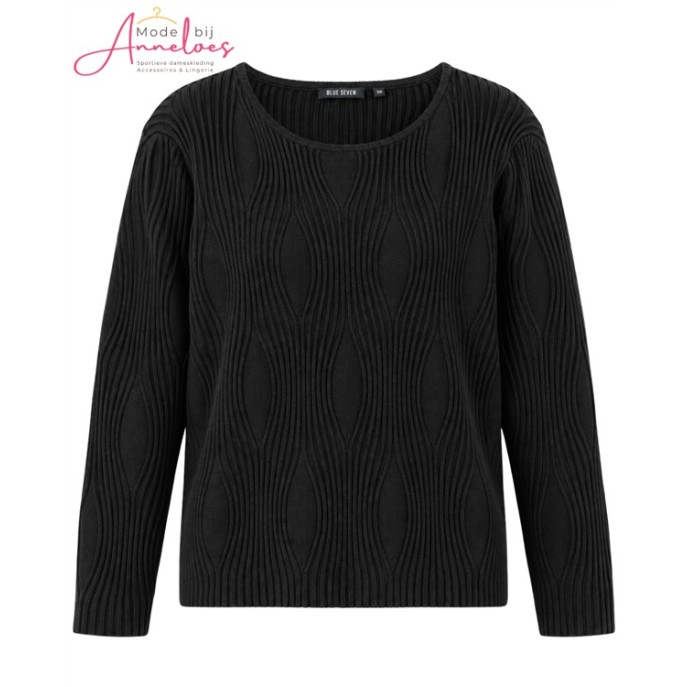 Blue Seven Pullover golven 248177 Zwart